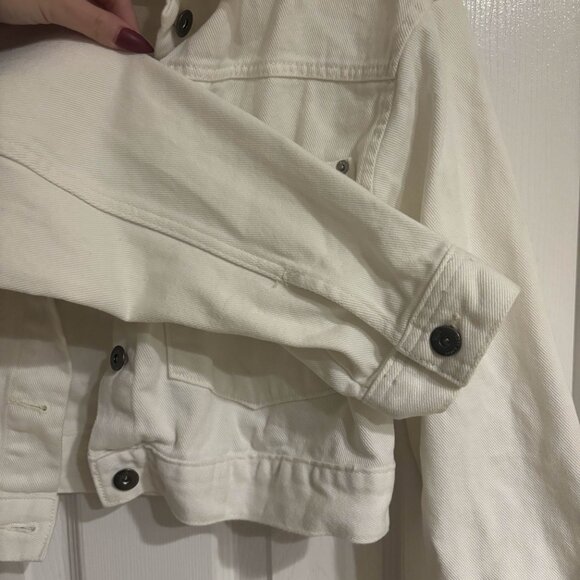 Vans Raynes White Crop Trucker Jacket - Picture 5 of 6